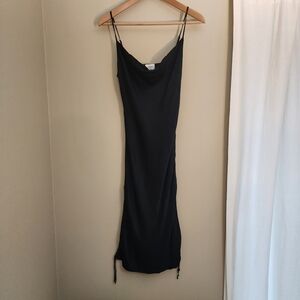 Wilfred Black Cowl Ruched Dress size S
